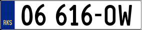 Trailer License Plate